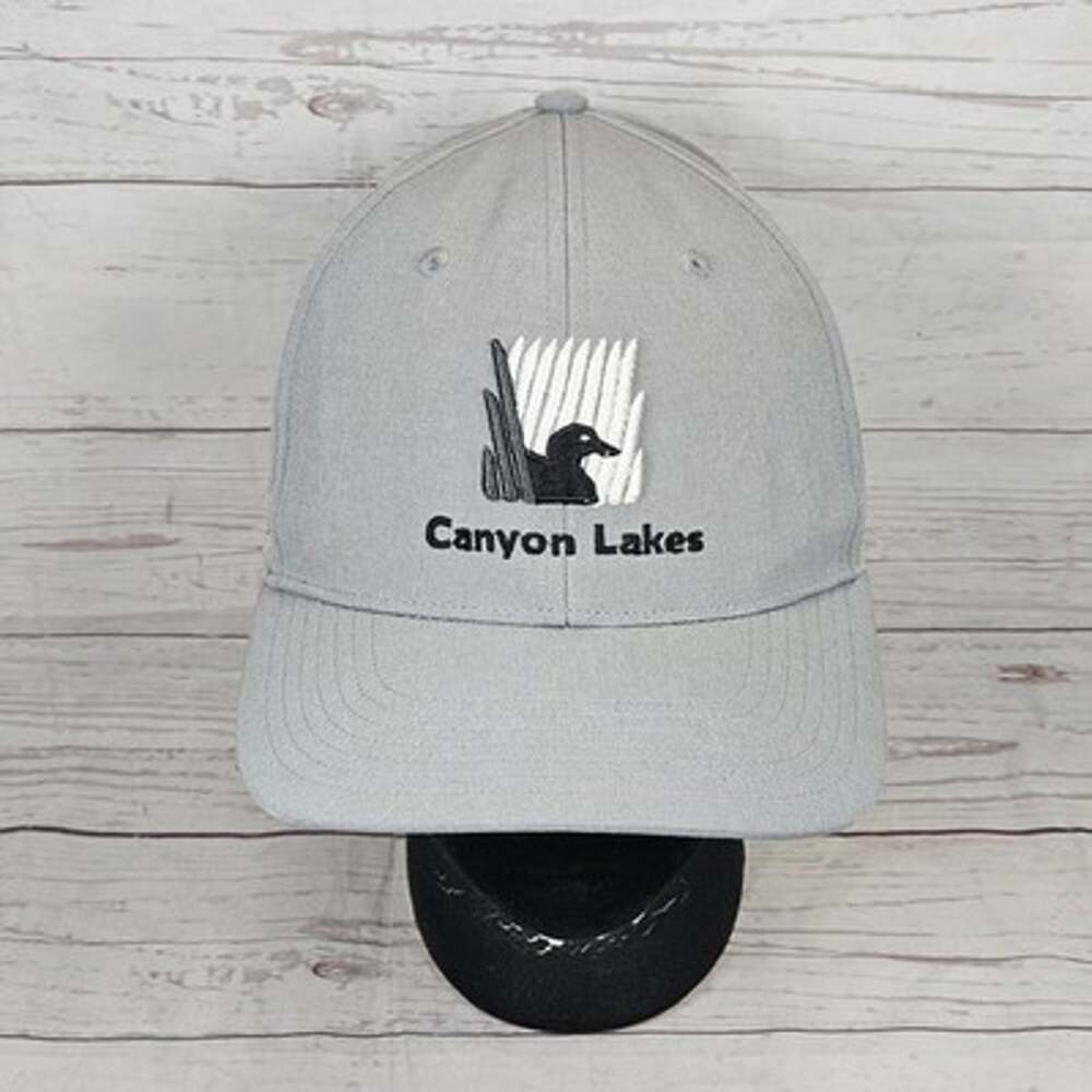 Adidas Snapback Baseball Cap Canyon Lakes Golf Duck Logo Men's Adjustable Grey